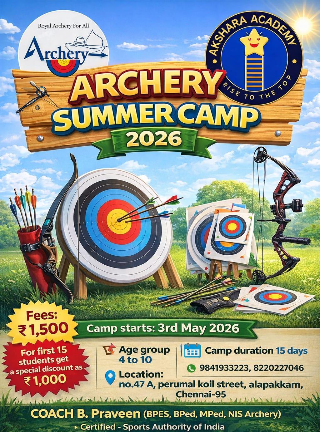 Archery Summer Camp 2026 – Akshara Academy